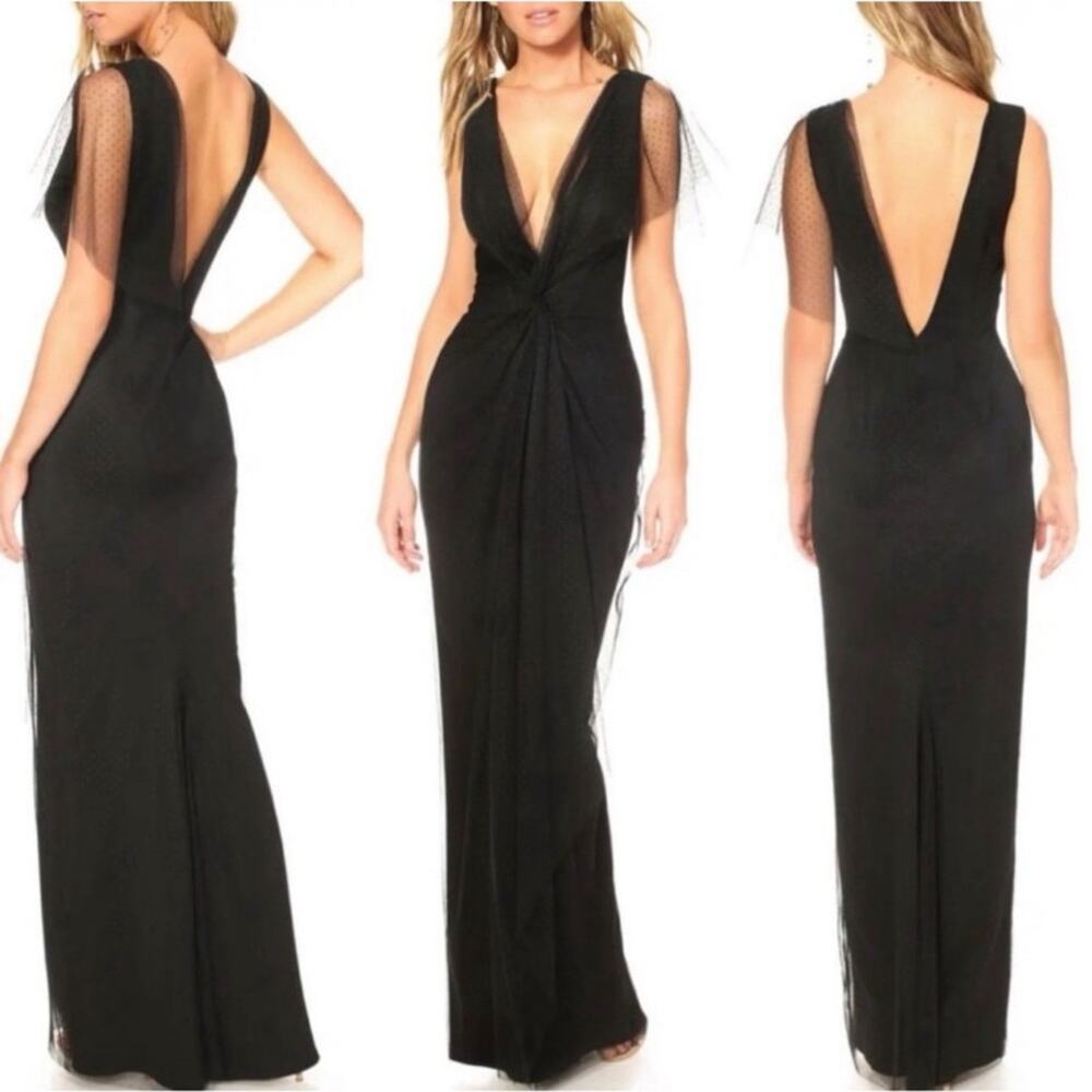 Gown black formal maxi dress